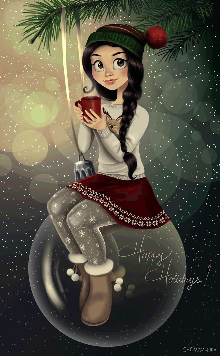 Картинки зима мультяшные