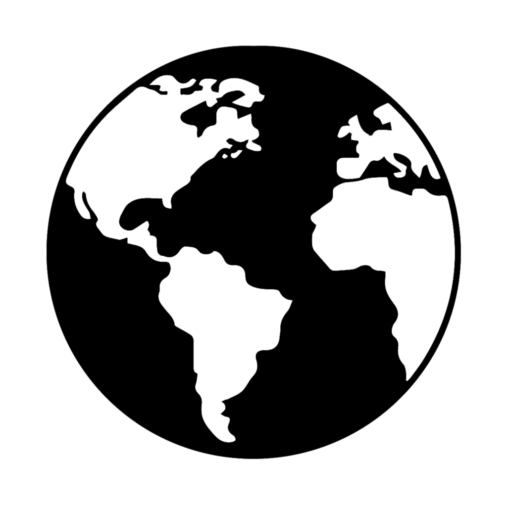 Земной шар контур вектор