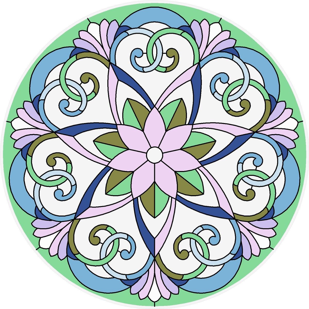 Геометрический орнамент в цвете