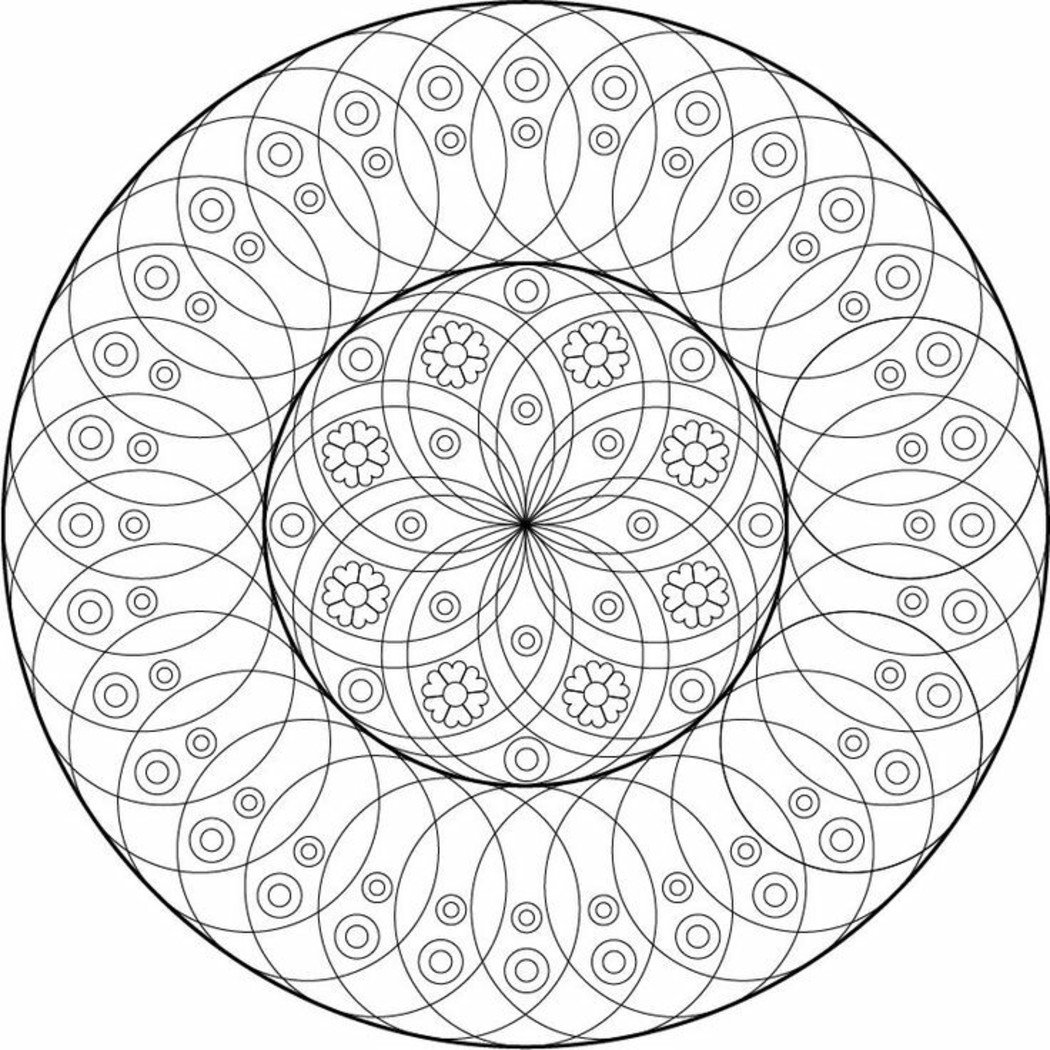 Узоры круглые цветные