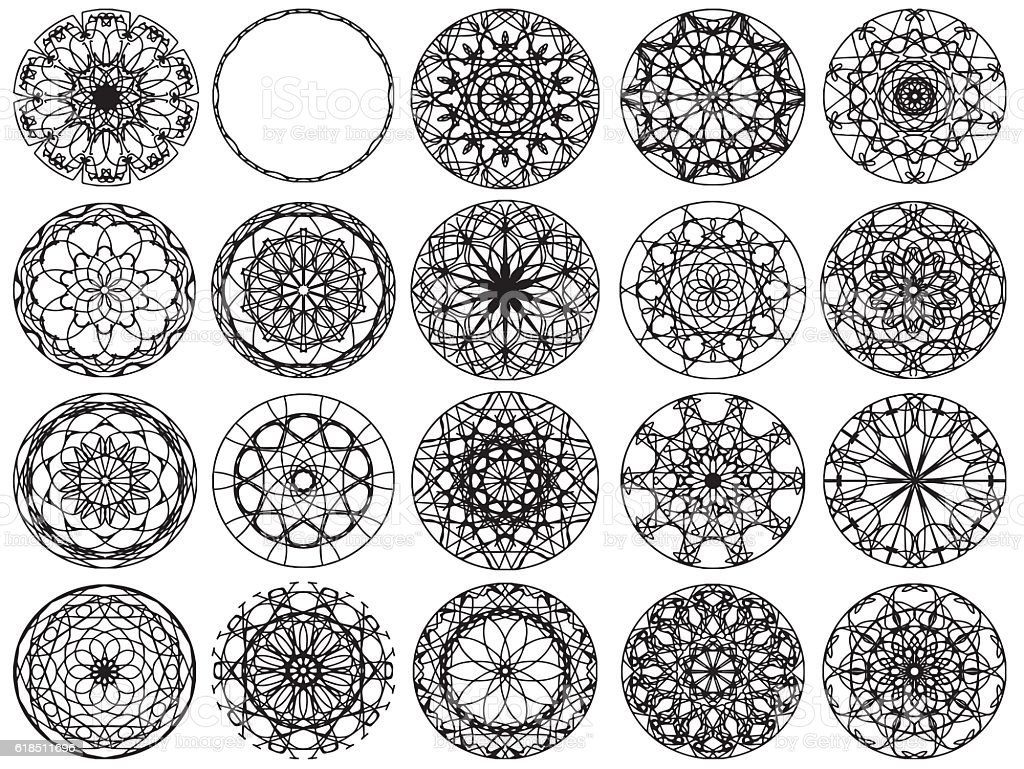 Одинаковые круглые рисунки