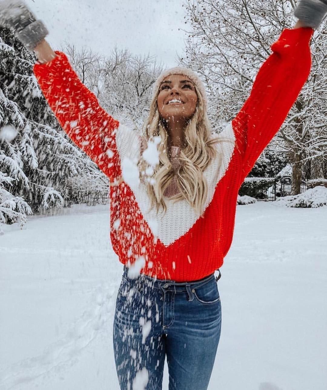 Блондинка зимой