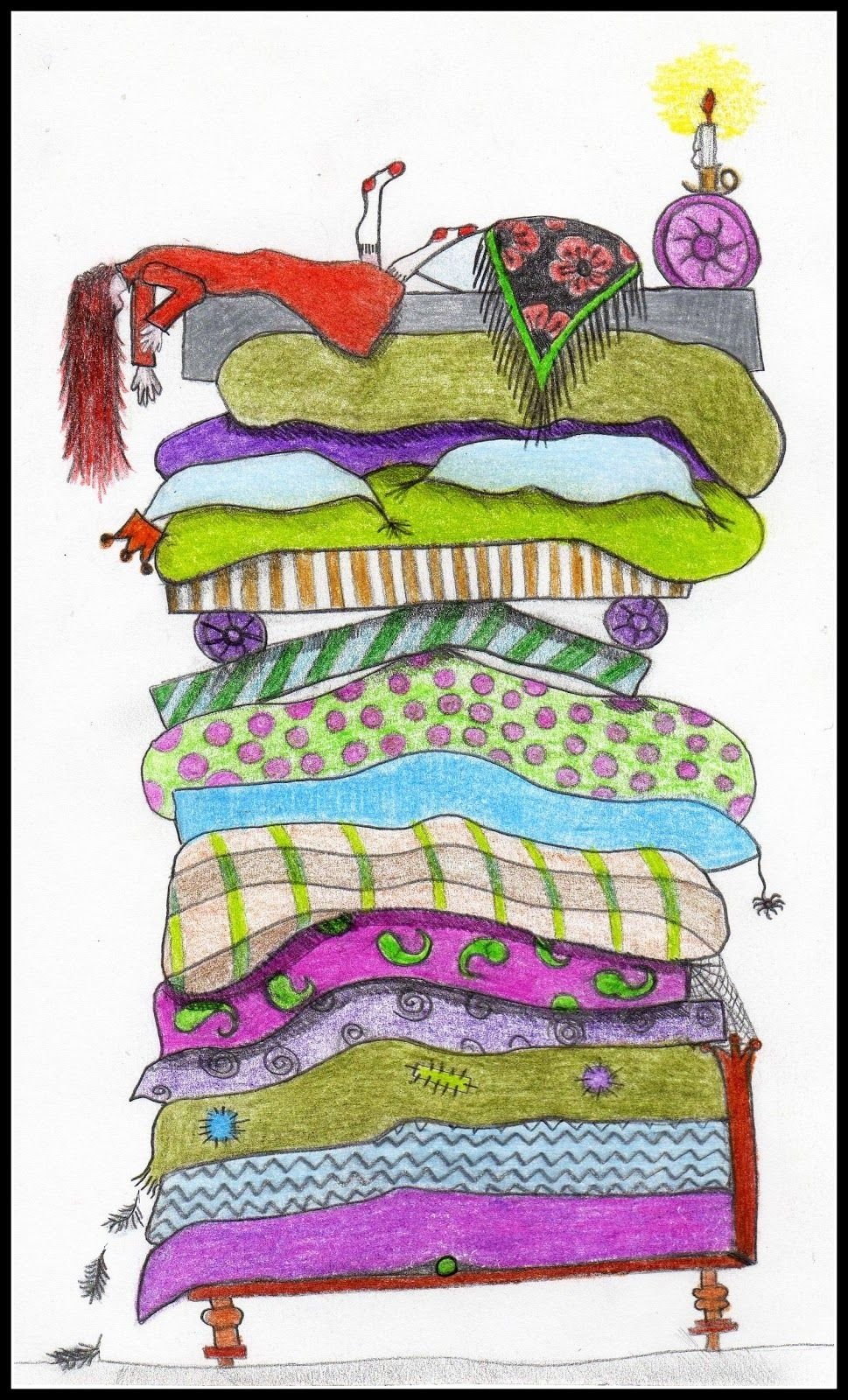 Принцесса на горошине рисунок