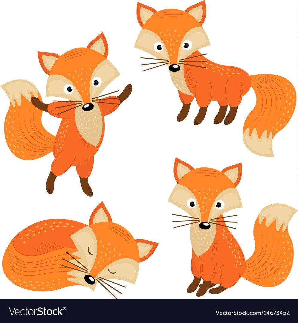 Набор иллюстраций Лисенок
