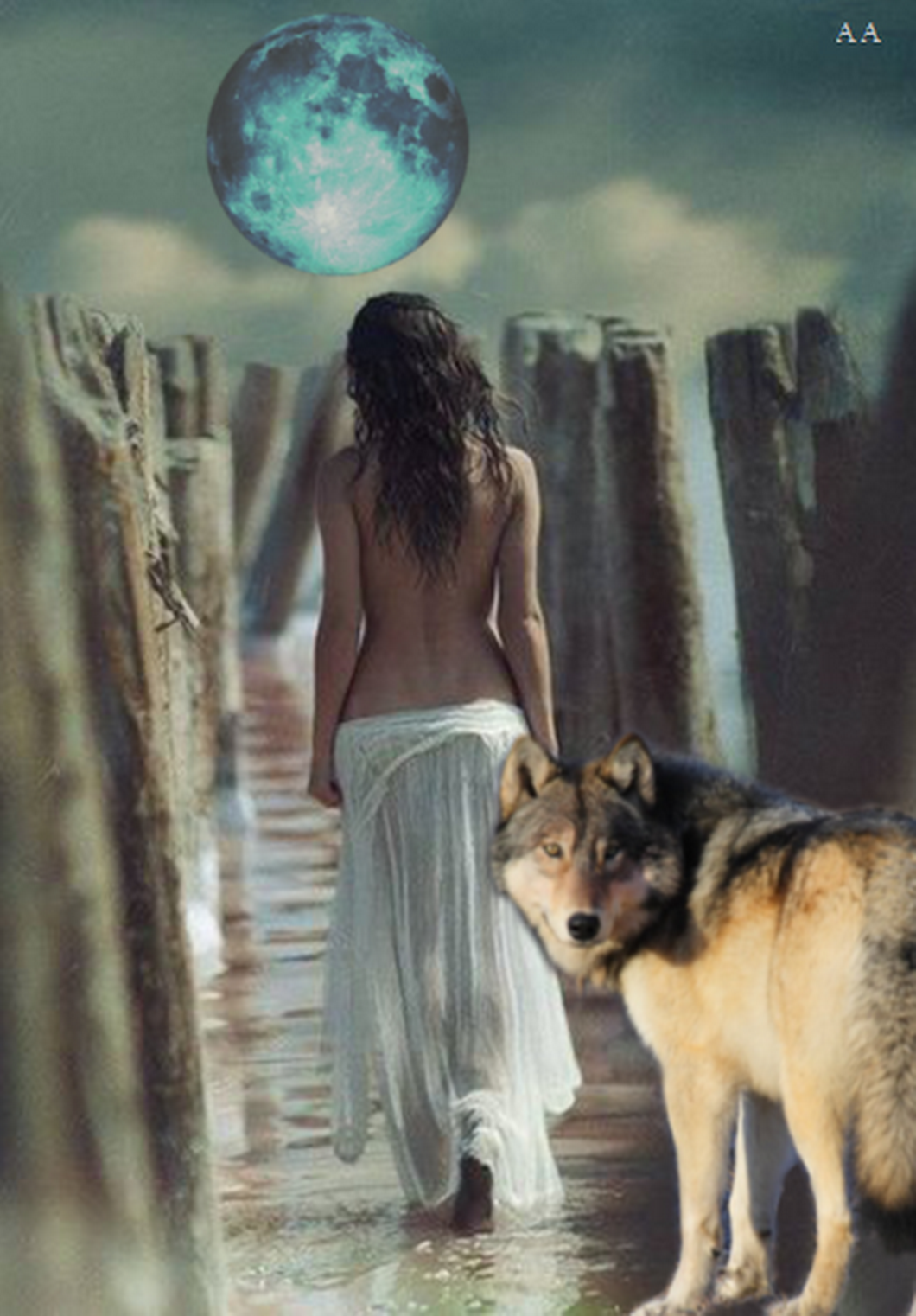 Девушка с волком