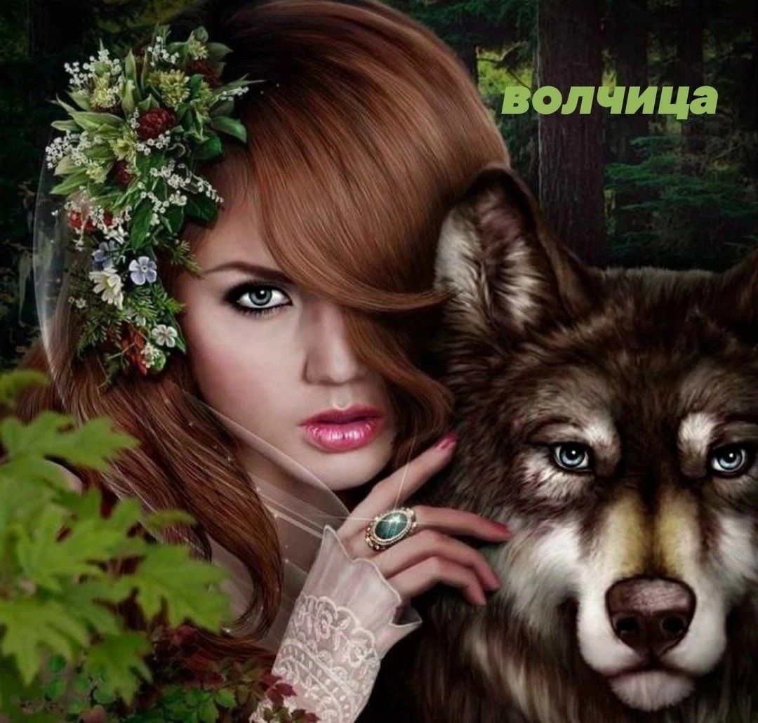 Девушка с волком