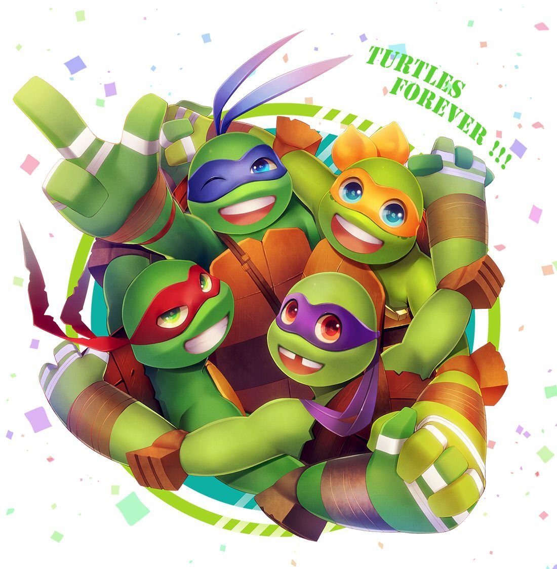 Черепашки ниндзя Леонардо и РАФ