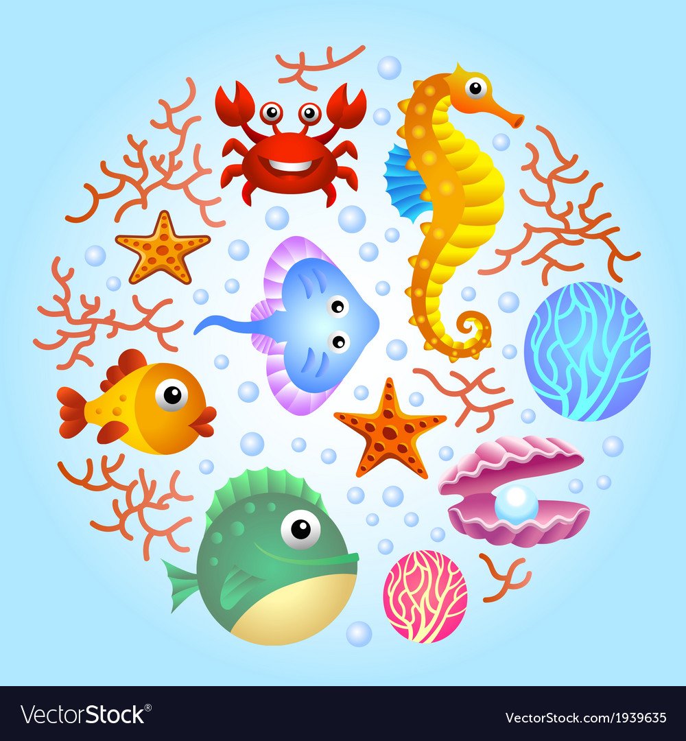 Морские обитатели для детей