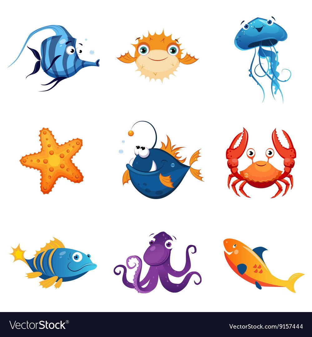 Подводные обитатели для детей