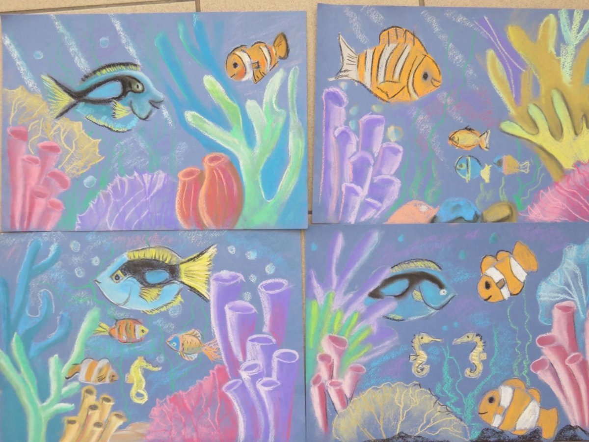 Сюжетный рисунок подводный мир