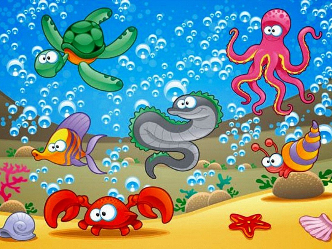 Морские обитатели для детей