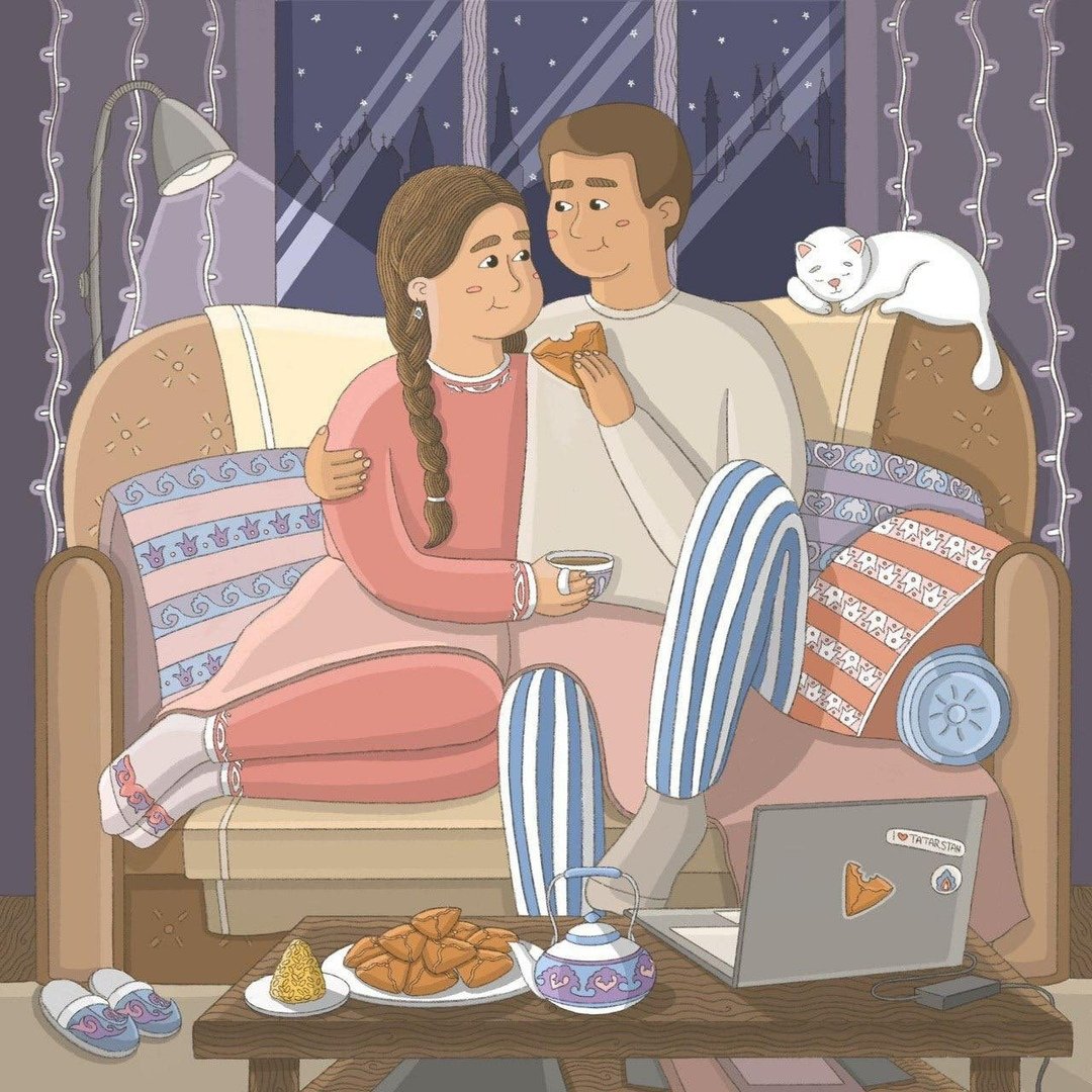 Уютный семейный вечер