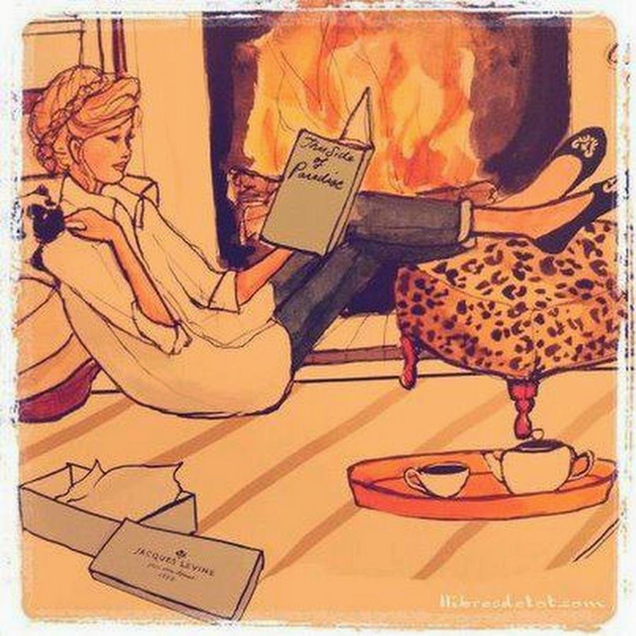 Уютное чтение иллюстрации