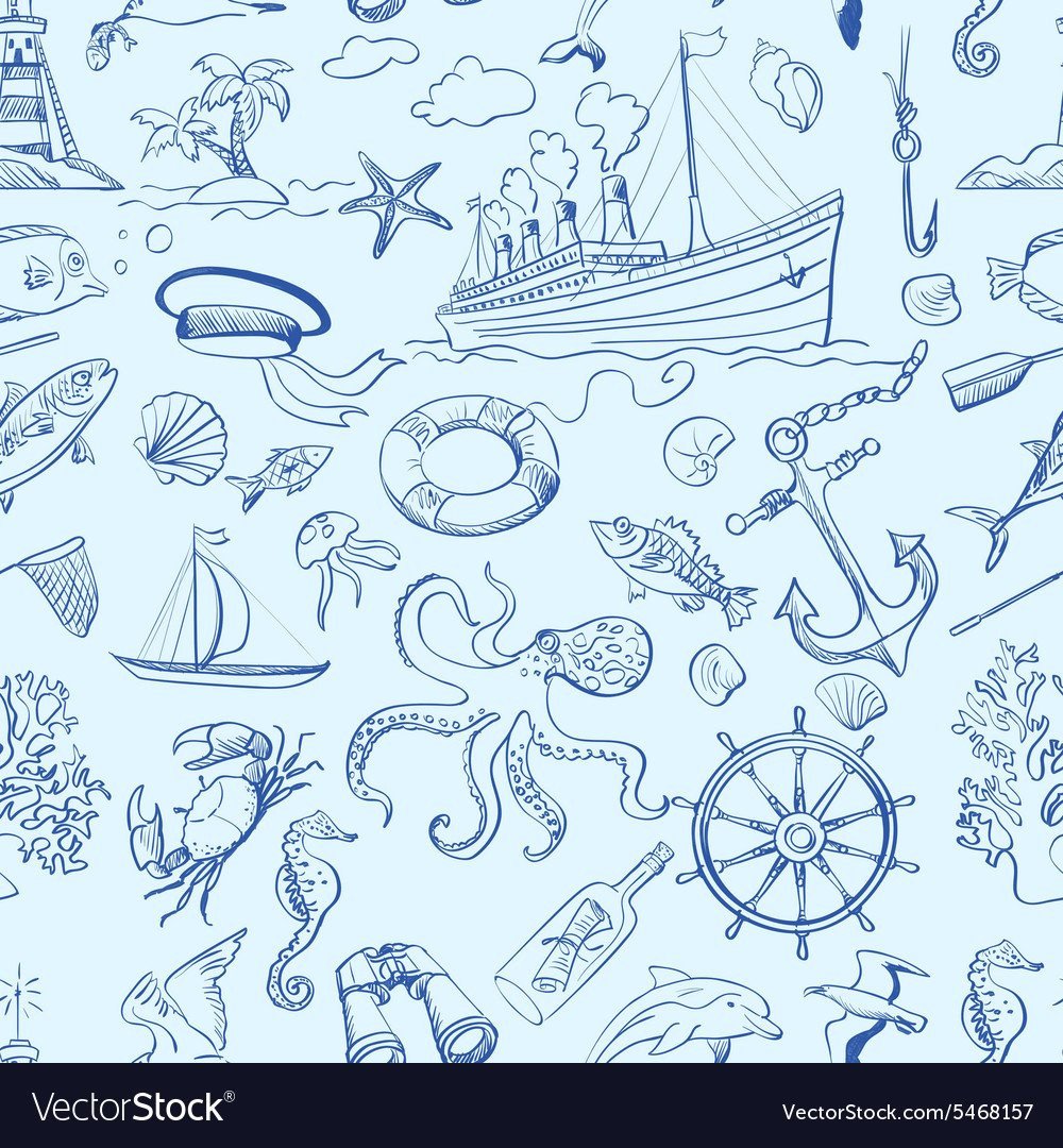 Морской фон рисунок