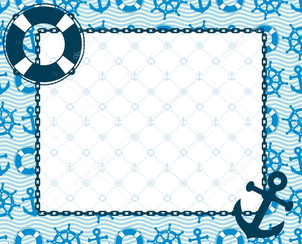 Рамка для текста в морском стиле