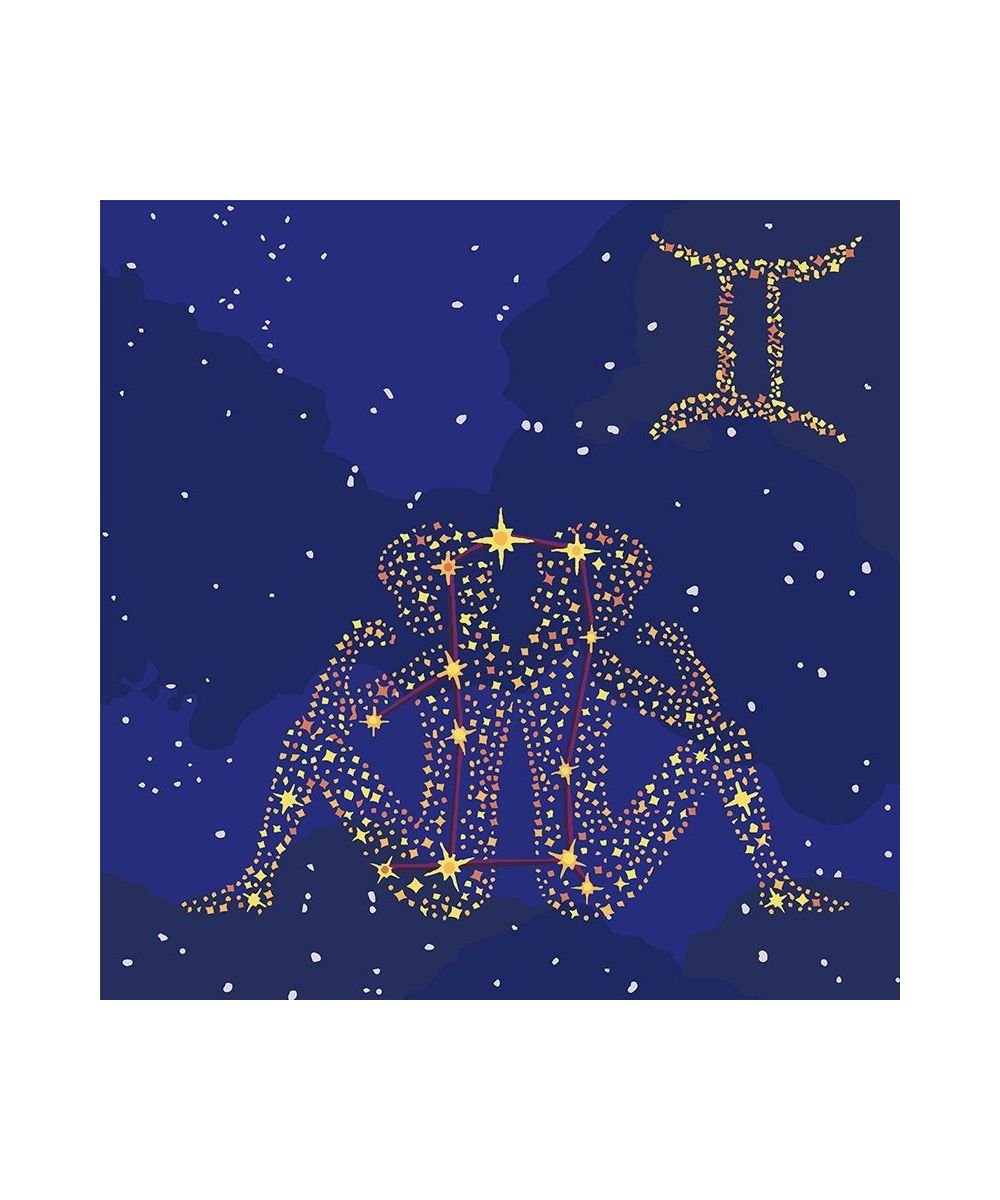 Вышивка Близнецы знак зодиака