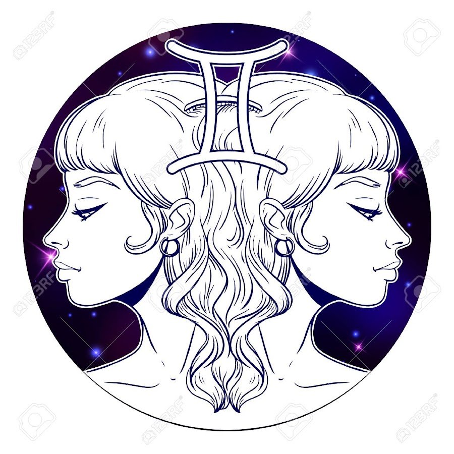 Знак Близнецы вектор