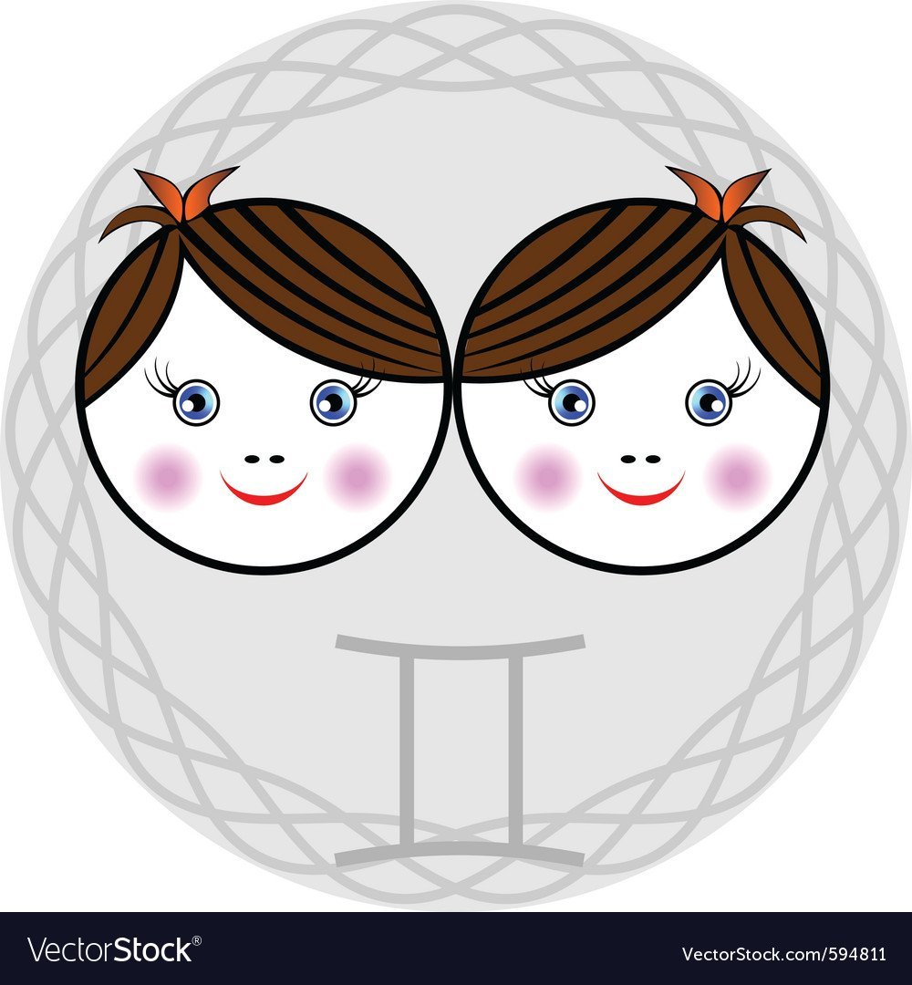 Знак зодиака Близнецы рисунок для детей