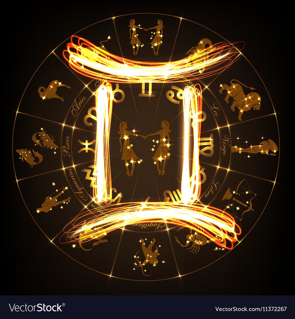 Красивый знак зодиака Близнецы