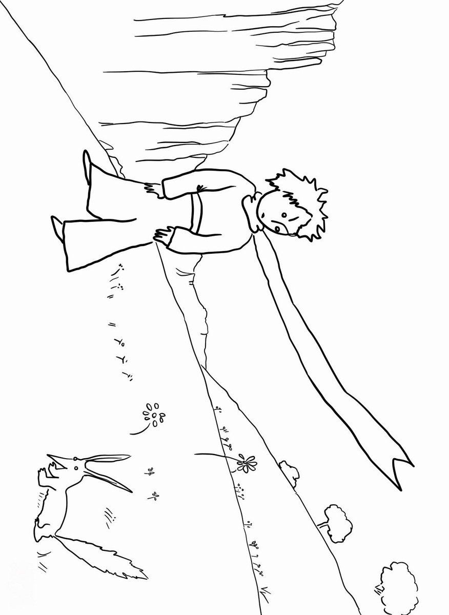 Маленький принц рисунок легкий