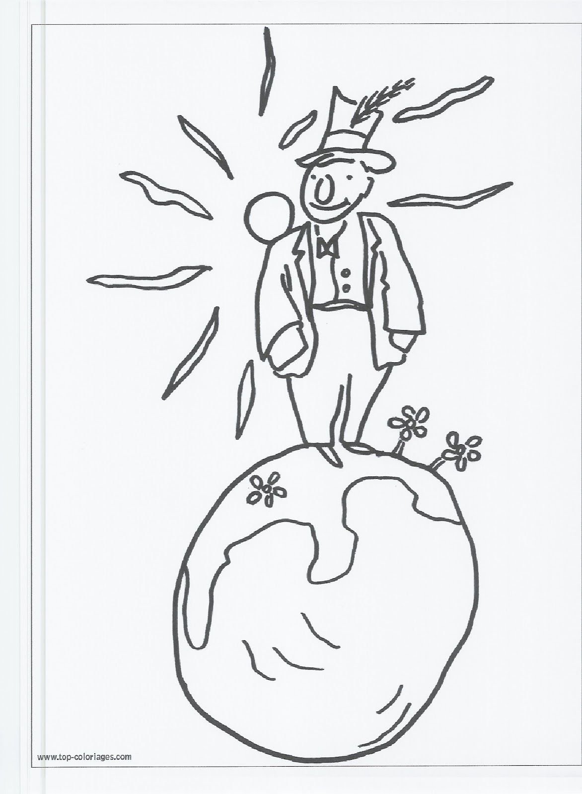 Лис из маленького принца рисунок