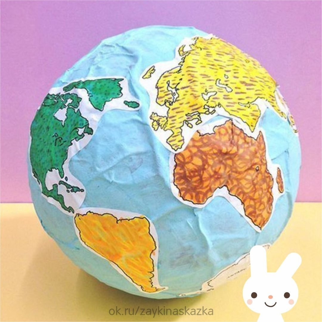 Шаблон земли для детей цветной
