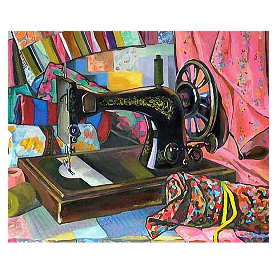 Живопись швейная машинка Зингер