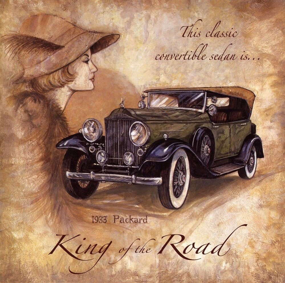 Ретро автомобили для декупажа