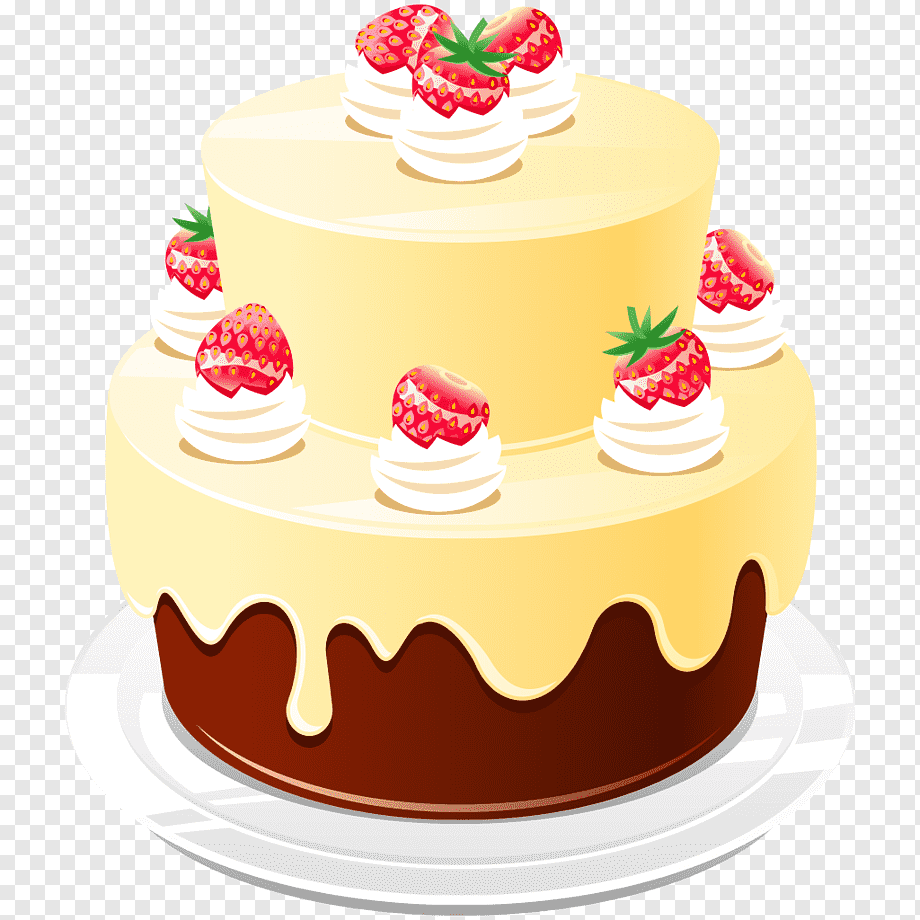 Торт нарисованный акварелью