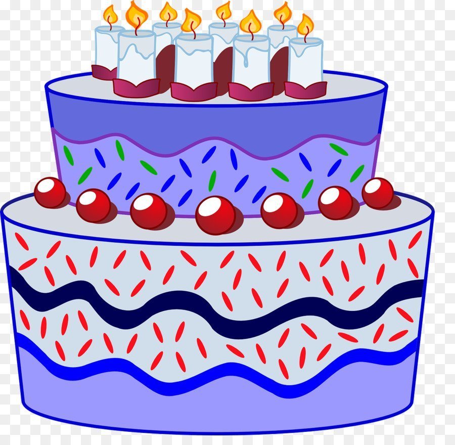 Тортик нарисованный цветным карандашом