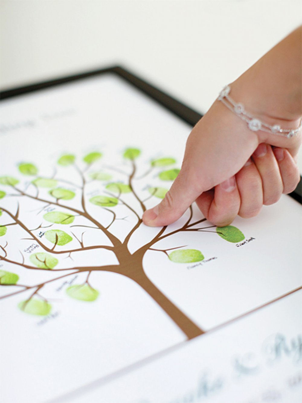 Дерево из отпечатков пальцев на а3