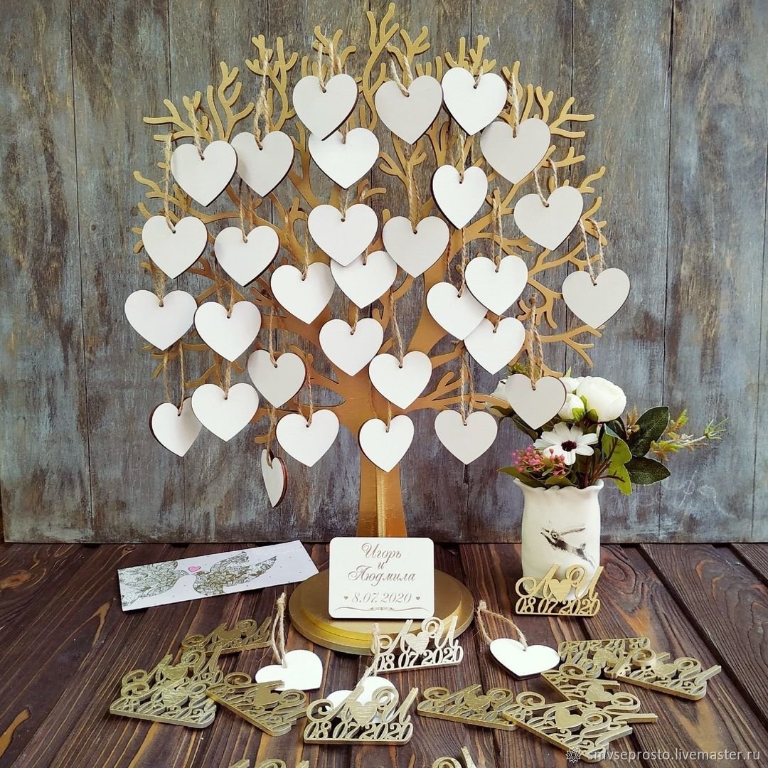 Декор на свадьбу с деревьями
