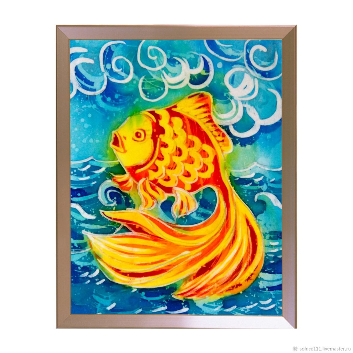 Плакат вырубной Золотая рыбка