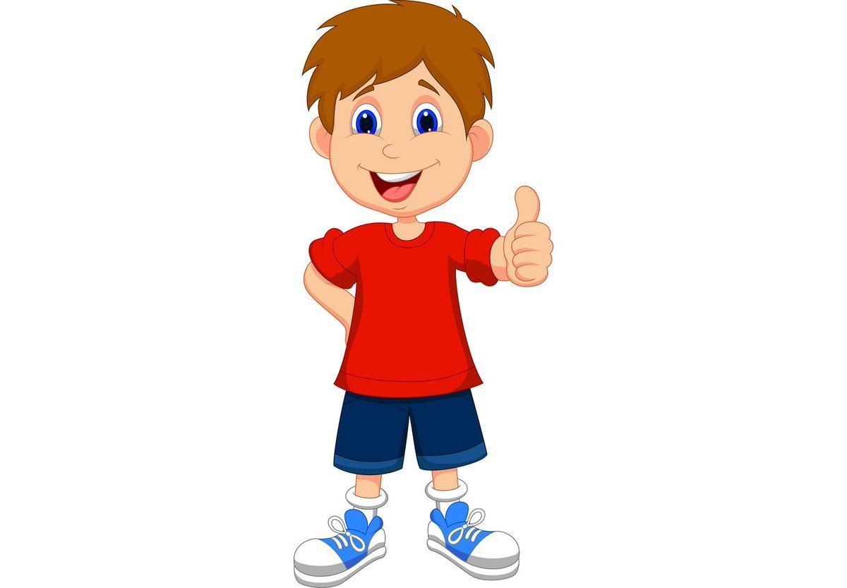 Мультяшный человек в очках