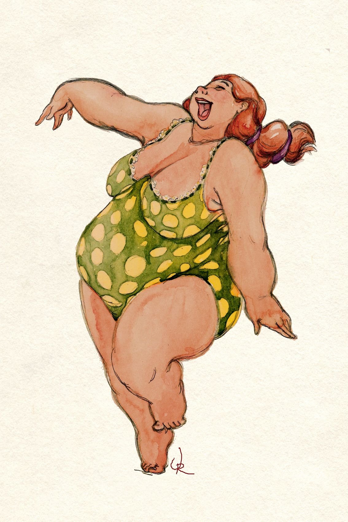 Толстушка рисунок