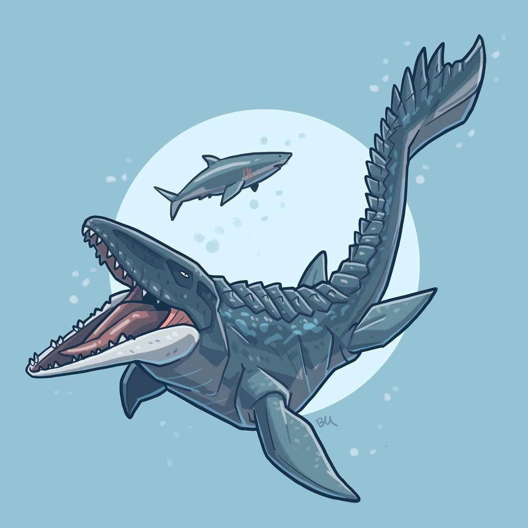 Мозазавр мир Юрского периода