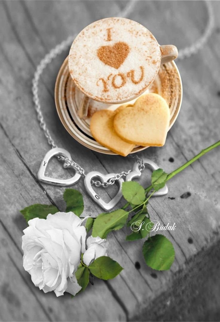 Пожелание хорошего дня с кофе