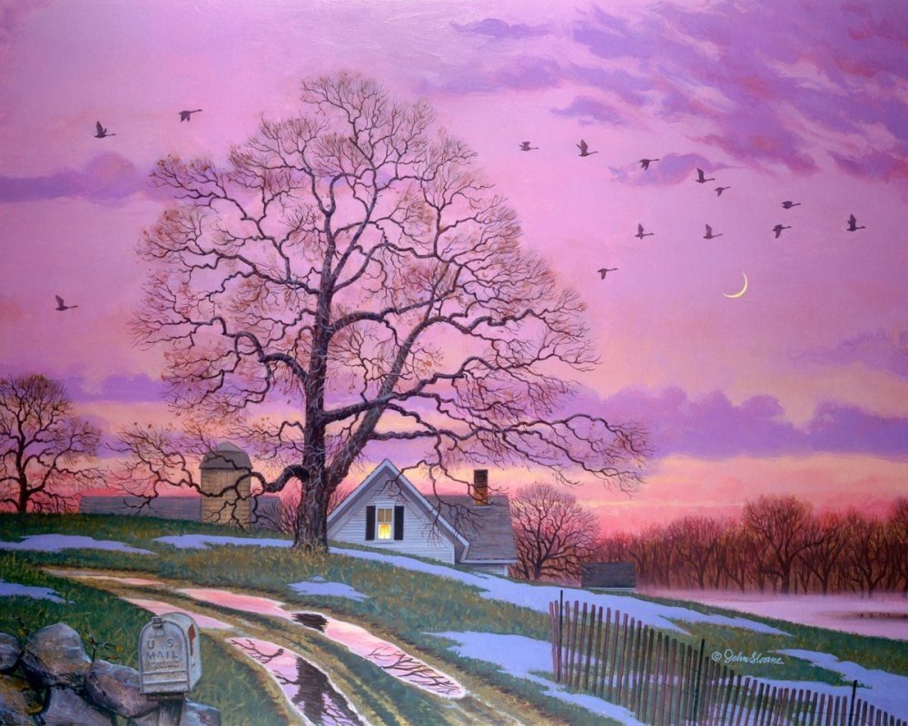 Художник John Sloane Весна картины