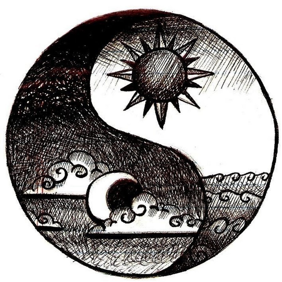 Инь Янь солнце и Луна