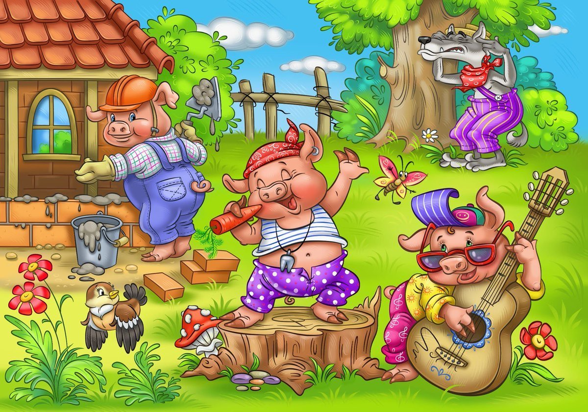 Картинка три поросенка для дошкольников