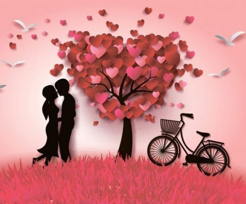 С днем влюбленных романтическиеоткрытуи