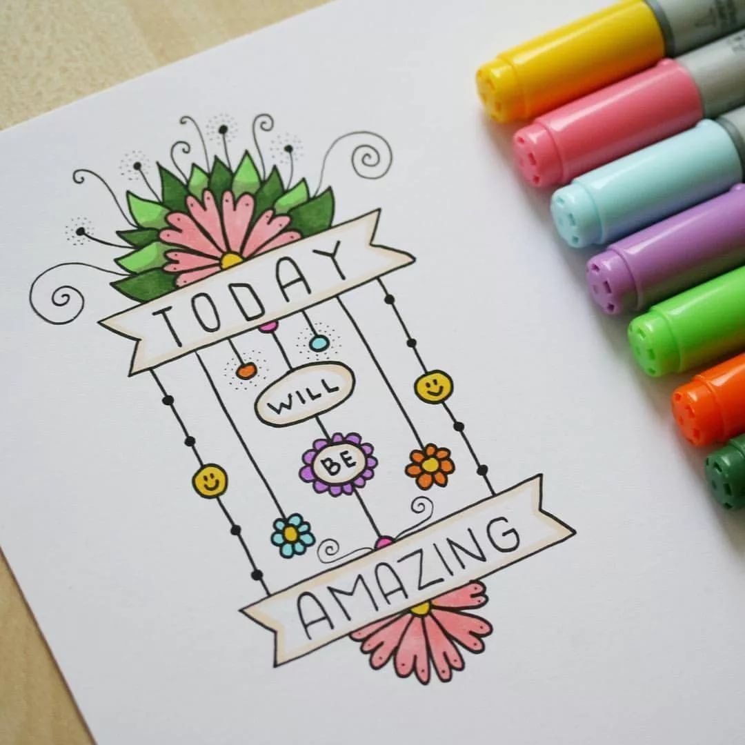 Простые рисунки фломастерами