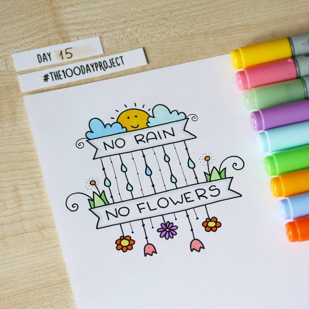 Рисунки фломастерами в блокнотике