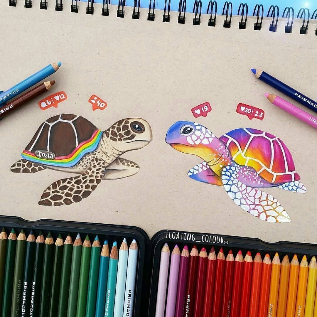 Рисунки цветными карандашами и фломастерами