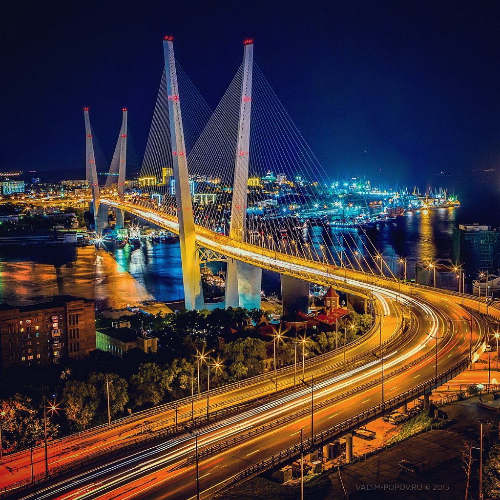 Мост золотой Рог Владивосток