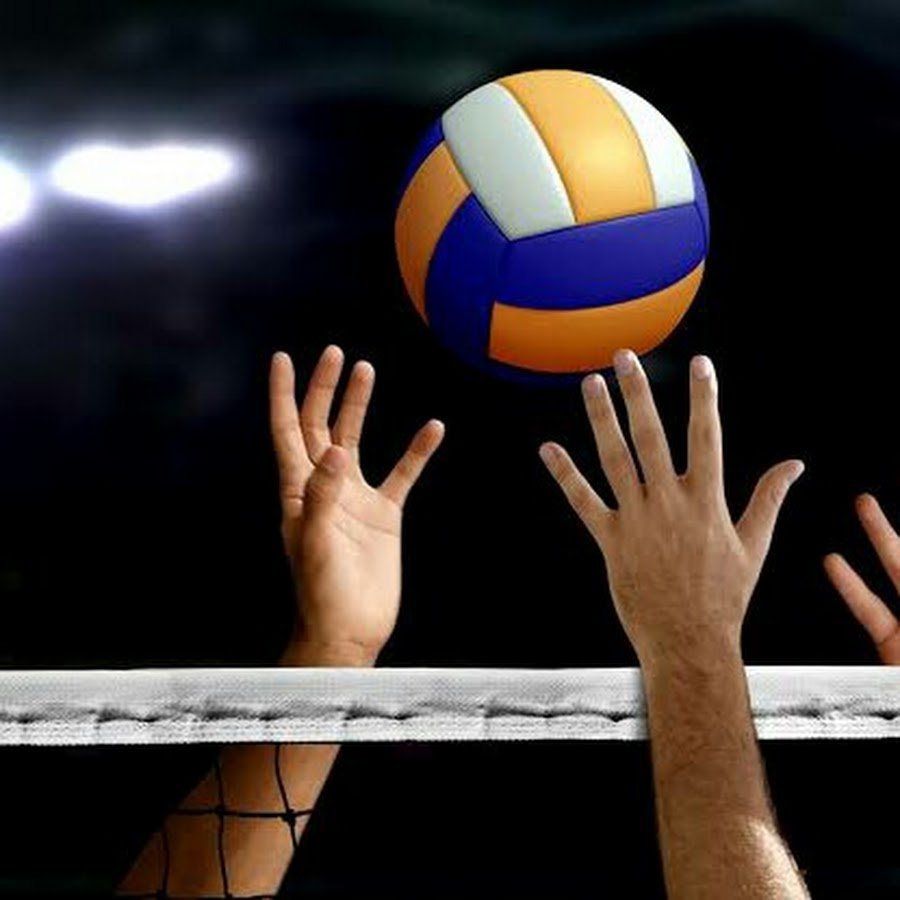 Волейбольный мяч в руке