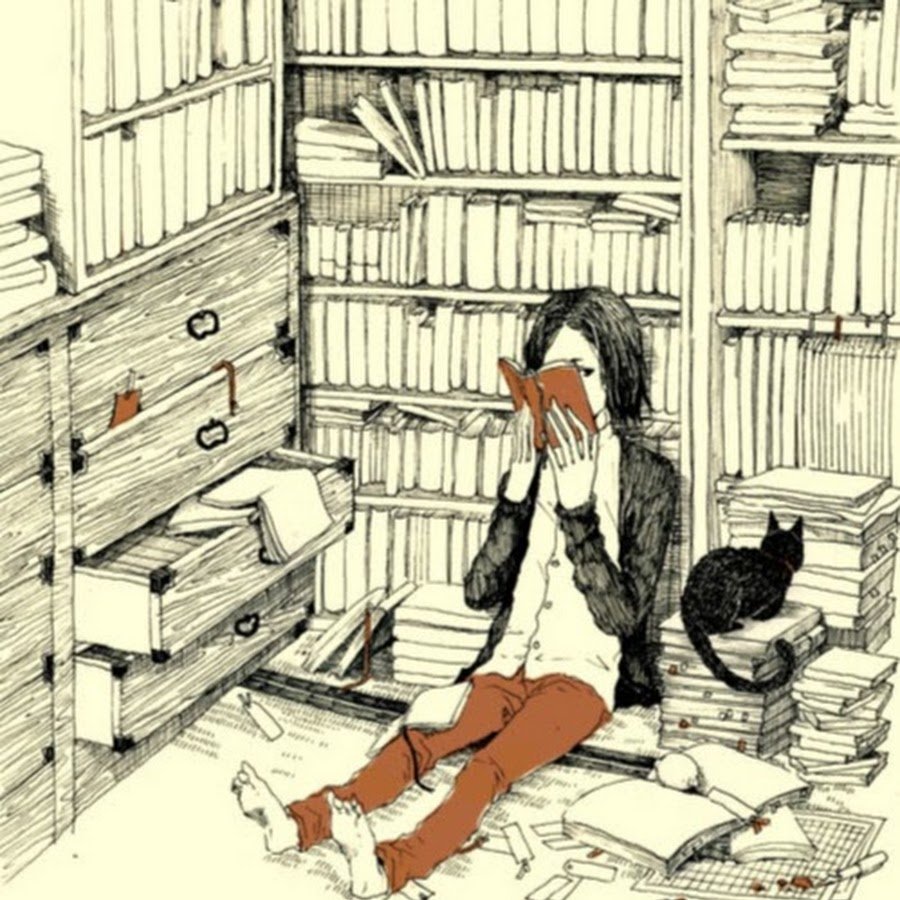 Ребенок с книгой мультяшный