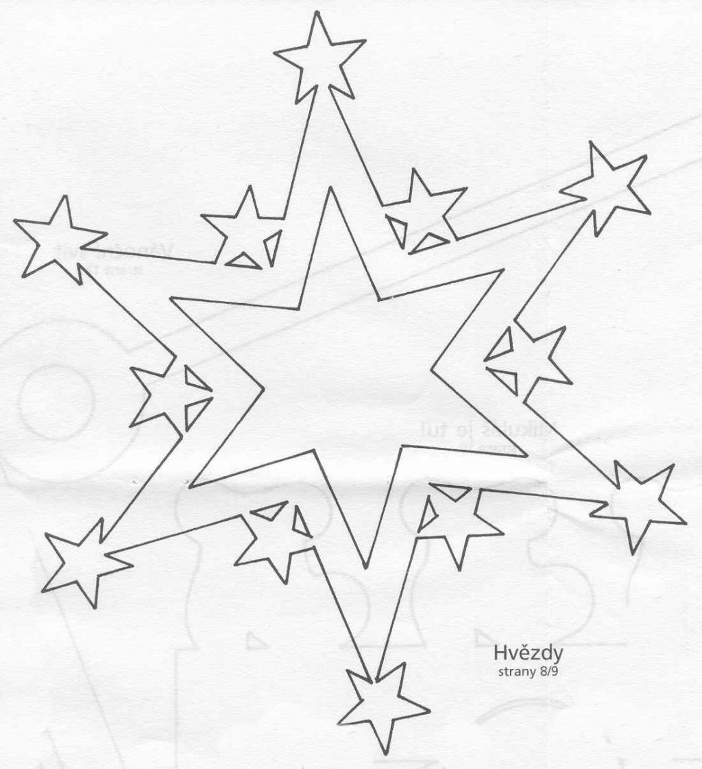 Трафарет на окно новый год звезды