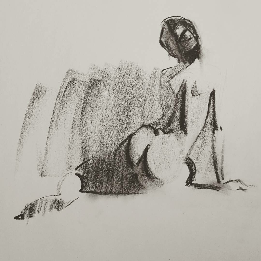 Рисунки углем