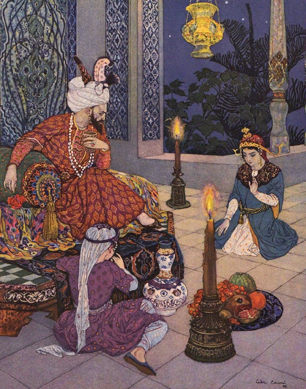Иллюстрации Леона Карре 1001 ночь